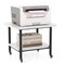 Printer Stand 2 Tier Under Desk Printer Table Rolling Cart with Storage Shelf Metal Frame Home Office